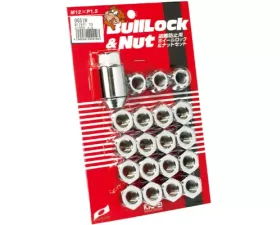 Project KICS 16 + 4 pcs 12 x 1.50 Bull Lock & Nut Set Open End 21 Hex Chrome