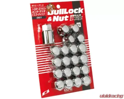 Project KICS 16 + 4 pcs 12 x 1.50 Bull Lock & Nut Set Closed End 21 Hex - 651