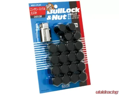 Project KICS 16 + 4 pcs 12 x 1.25 Bull Lock & Nut Set Closed End 21 Hex - 0653B