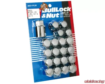 Project KICS 16 + 4 pcs 12 x 1.25 Bull Lock & Nut Set Closed End 21 Hex - 653