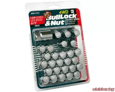Project KICS 22 + 5 pcs 12 x 1.50 Bull Lock & Nut Set Set 4WD 21 Hex Chrome - 661