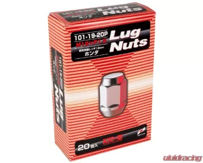 Project KICS 20 pcs 12 x 1.50 Lug Nut Closed End Set 19 Hex - 101-19-20P