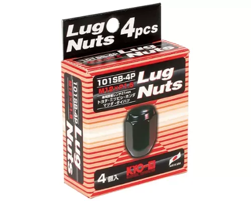 Project KICS 4 pcs 12 x 1.50 Lug Nut Closed End Set 19 Hex - 101B-19-4P
