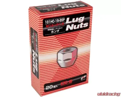 Project KICS 20 pcs 12 x 1.50 Lug Nut Open End Set 19 Hex Chrome - 101HC-19-20P