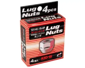 Project KICS 4 pcs 12 x 1.50 Lug Nut Open End Set 19 Hex Chrome