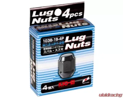 Project KICS 4 pc 12 x 1.25 Lug Nut Closed End Set Hex - 103B-19-4P