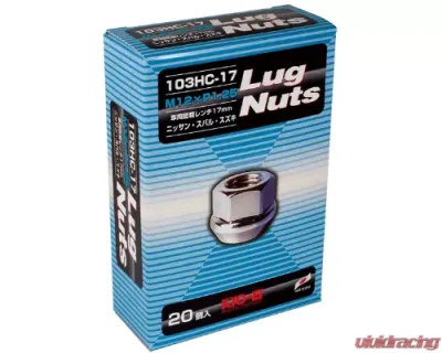 Project KICS 20 pcs 12 x 1.25 Lug Nut Open End Set 17 Hex Chrome - 103HC-17-20P