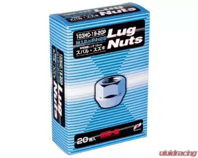 Project KICS 20 pcs 12 x 1.25 Lug Nut Open End Set 19 Hex Chrome - 103HC-19-20P