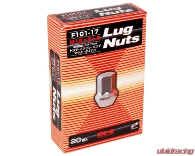 Project KICS 20 pcs 12 x 1.50 Lug Nut Closed End Set 17 Hex Chrome - F101-17-20P