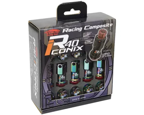 Project KICS 20 pcs 12 x 1.50 Racing Composite R40 Iconix Nut Set No Cap - RI-01NR