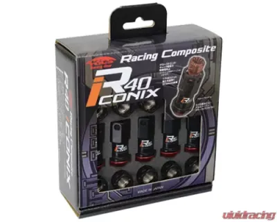 Project KICS 20 pcs 12 x 1.25 Racing Composite R40 Iconix Nut Set No Cap - RI-03KR