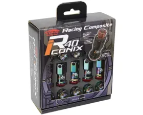 Project KICS 20 pcs 12 x 1.25 Racing Composite R40 Iconix Nut Set No Cap