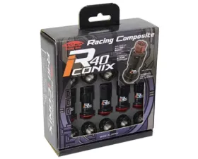 Project KICS 16 + 4 pcs 12 x 1.25 Racing Composite R40 Iconix Lock & Nut Set No Cap