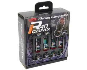 Project KICS 16 + 4 pcs 12 x 1.25 Racing Composite R40 Iconix Lock & Nut Set No Cap