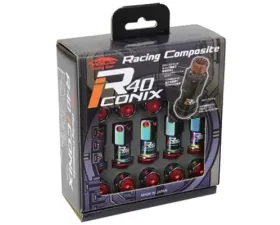 Project KICS 20 pcs 12 x 1.25 Racing Composite R40 Iconix Nut Set Aluminum Caps