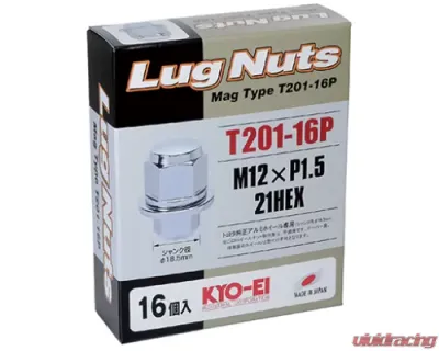 Project KICS 16 pcs 12 x 1.50 Lug Nut Mag Set 21 Hex - T201-16P