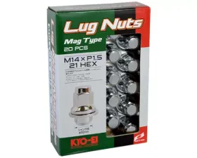 Project KICS 20 pcs 14 x 1.50 Lug Nut Mag Type Set 21 Hex