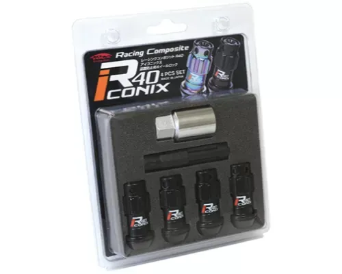 Project KICS 4 pcs 12 x 1.50 R40 Iconix Lock Nut Set Aluminum Cap - YIA4-1KR