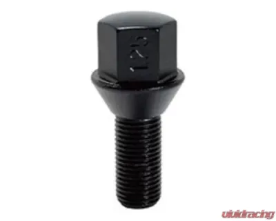 Project KICS M12xP1.25 60 Degree 17HEX 25 49mm Lug Bolt Black - 303B-17-25