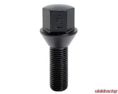 Project KICS M12xP1.25 60Degree 17HEX 30 55mm Lug Bolt Black - 303B-17-30
