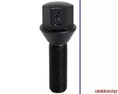 Project KICS M12xP1.25 60 Degree 17HEX 35 59mm Lug Bolt Black - 303B-17-35