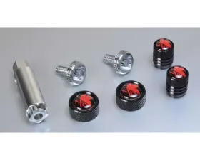 Project KICS NERV Number Plate Bolt/Valve Cap Bike Version 2 Black