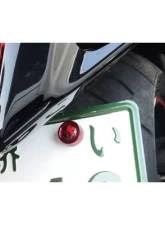 Project KICS NERV Number Plate Bolt/Valve Cap Bike Version 2 Red                                     - EVABCR - Image 2