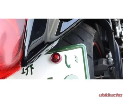 Project KICS NERV Number Plate Bolt/Valve Cap Bike Version 2 Red - EVABCR