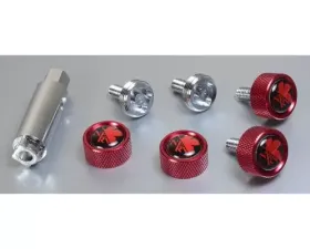 Project KICS NERV Automobile Number Plate Bolt Version 2 Red