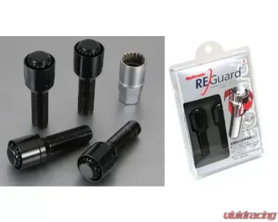 Project KICS M12xP1.5 60 Degree 35mm 65mm Bull Lock Reguard Bolt Black - R631B-35