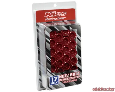 Project KICS Resin Cover Cap 17Hex Nut & Bolt 1Pc Red - ZCR17R
