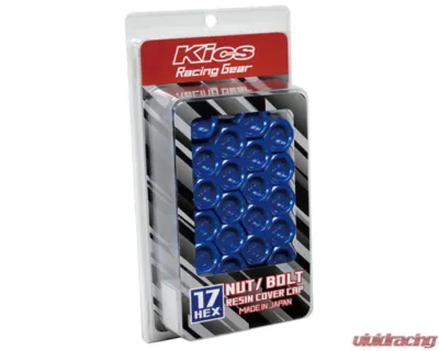 Project KICS Resin Cover Cap 17Hex Nut & Bolt 1Pc Blue - ZCR17U