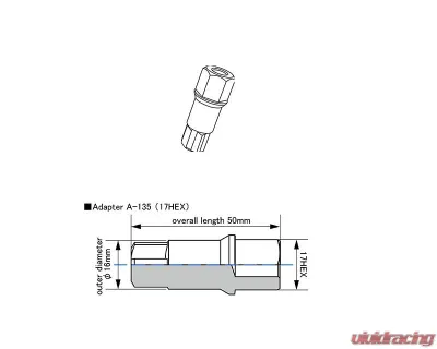Project KICS Dual Phase System DP50 Key Adapter - A-135