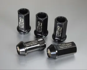 Project KICS Black 17Hex Racing Lock & Nut Set - 12x1.25