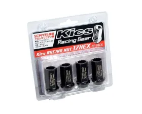 Project KICS Black 4pcs 17Hex Racing Nut Set - 12x1.25