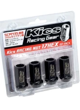 Project KICS Black 4pcs 17Hex Racing Nut Set - 12x1.25                                     - KRN3BK4P - Image 2