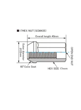 Project KICS Black 4pcs 17Hex Racing Nut Set - 12x1.25                                     - KRN3BK4P - Image 2