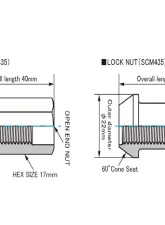 Project KICS Black 17Hex Racing Lock & Nut Set - 12x1.5                                     - KRN1BK - Image 4