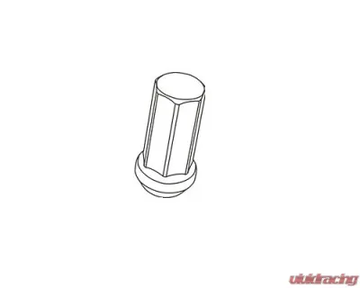 Project KICS 1 pc 12 x 1.25 Kyokugen Lug Nut L50 Replacement Black - Z713250