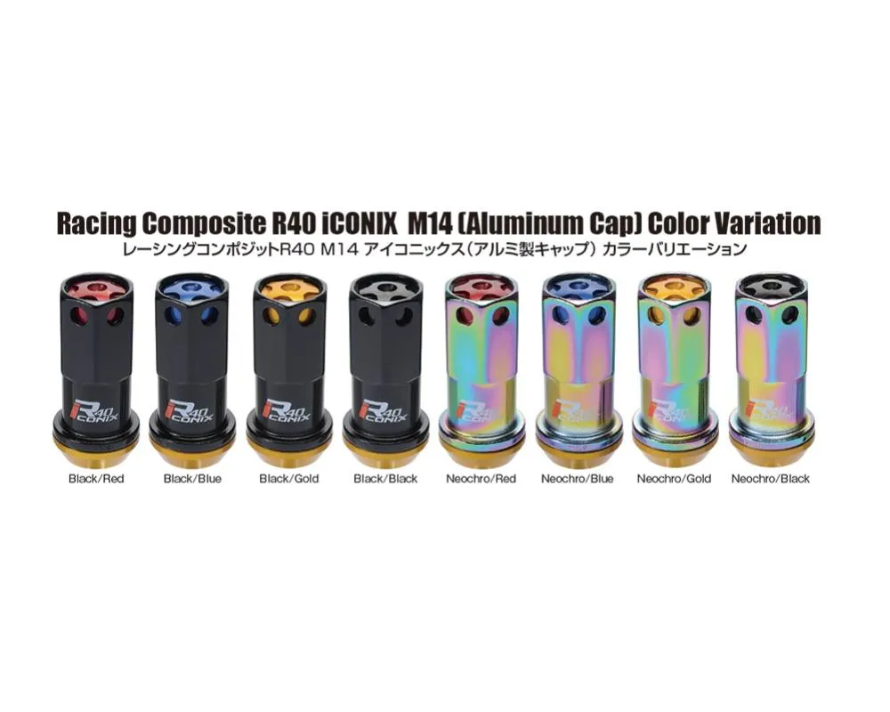 Project KICS Neo Chrome 1 pc 14 x 1.25 R40 Iconix M14 Lock