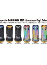 Project KICS Black 1 pc 14 x 1.25 R40 Iconix M14 Lug Nut Replacement                                     - ZRI5KA - Image 2