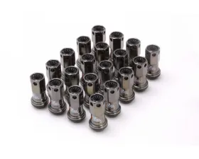 Project KICS R40 Iconix M14x1.5 Lock and Nut Set Classical w/ Black Aluminum Caps (20 PCS)
