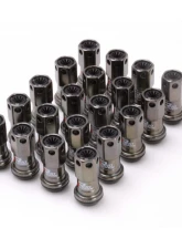 Project KICS R40 Iconix M14x1.5 Lock and Nut Set Classical w/ Black Aluminum Caps (20 PCS)                                     - RIA-14CK - Image 3