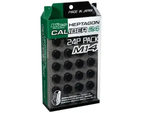 Project KICS Heptagon Caliber 24 M14x1.5 Lug Nut 24pc Set
