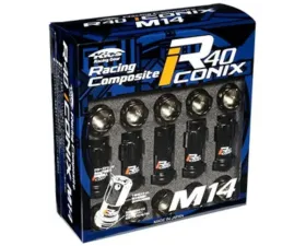 Project KICS R40 Iconix Lock & Nut Set 14X1.50 14R Capless Black