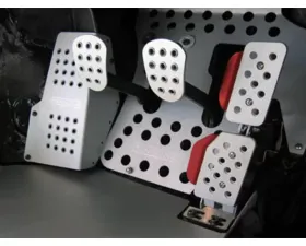 Rennline Rev2 4PC Perforated Pedal Set for Porsche 924 944 968 1977-1995, Billet Aluminum
