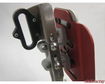 Rennline Rev2 4PC Perforated Pedal Set for Porsche 914 1970-1976, Billet Aluminum, Red - A12.2P2112SLV.RED