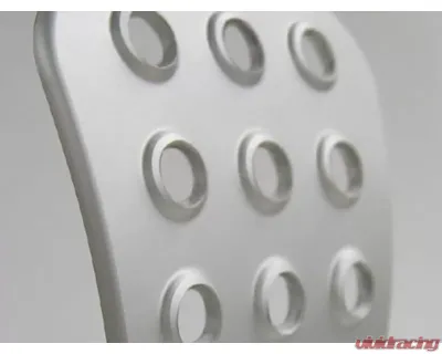 Rennline Rev2 4PC Perforated Pedal Set for Porsche 914 1970-1976, Billet Aluminum, Red - A12.2P2112SLV.RED