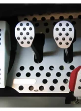 Rennline Rev2 4PC Rubber Grip Pedal Set for Porsche 914 1970-1976, Adjustable Billet Aluminum                                     - A12.2P6052SLV.RED - Image 4