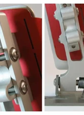 Rennline Rev2 3-Piece Pedal Set with Rubber Grip for Porsche 1965-1998, Adjustable Aluminum                                     - A12.2P60  SLV.BLK - Image 2